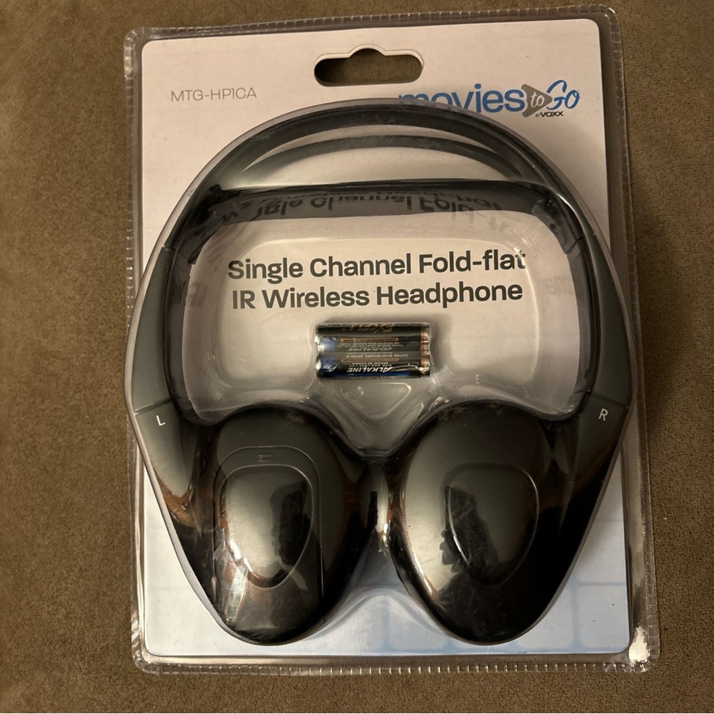 Movies To Go Audiovoxx MTG-HP1CA Fold Flat Wireless Headphones